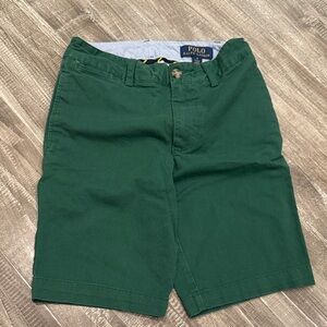 Polo by Ralph Lauren Men's Dark Green Flat Front Shorts